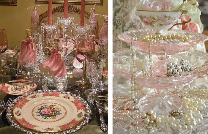 Décoration de table à thème, figurines, perles