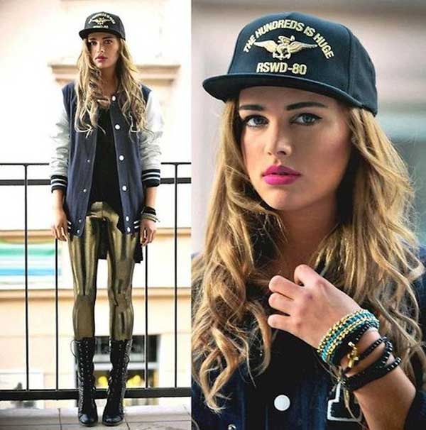 Casquette Snapball combinée avec un style sportif