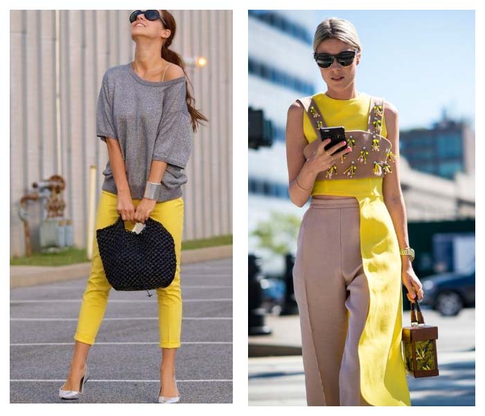 Idées de tenues jaunes pour le printemps 2017
