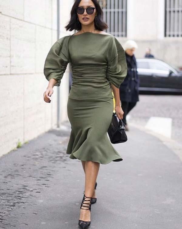 Couleur verte, style vestimentaire pour l'été 2017