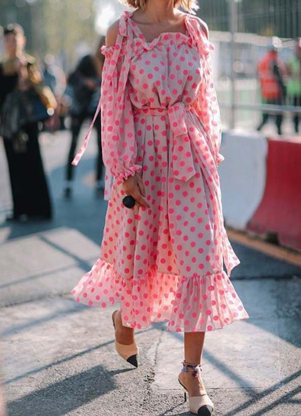 Pois habillés, tendance 2017