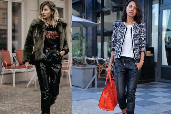 Combinaisons à la mode avec un pantalon en cuir