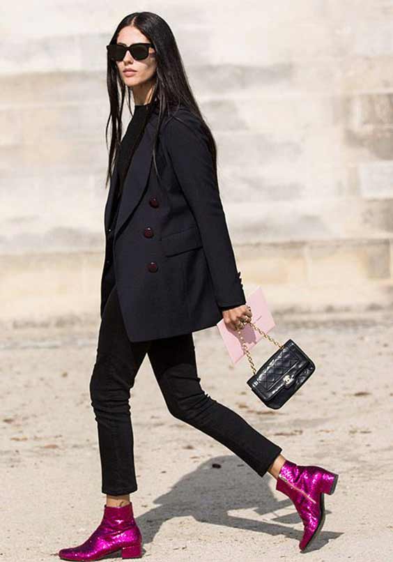 Chaussures noires + brillantes