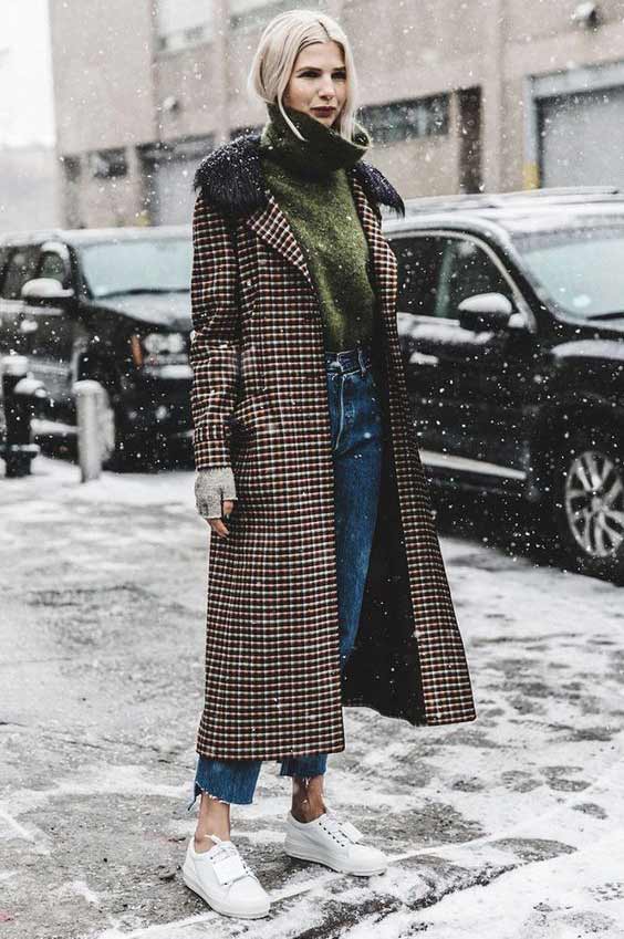 Avec quoi combiner un manteau à carreaux
