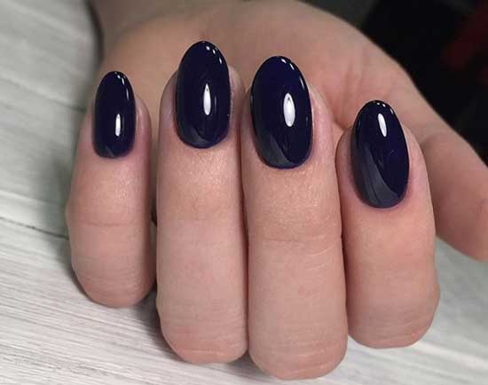 Beau vernis gel manucure bleu 2018