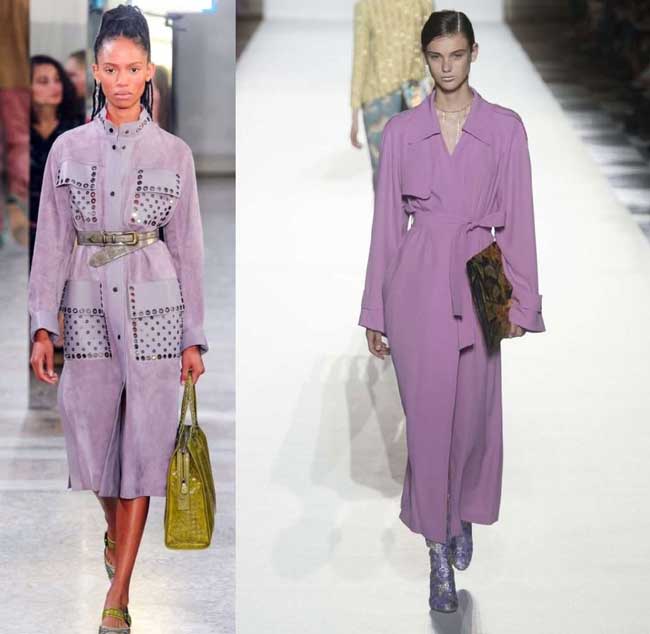 Imperméables violets à la mode pour le printemps 2018
