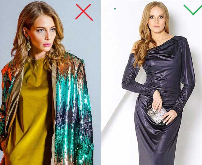 Paillettes métalliques versus vêtements