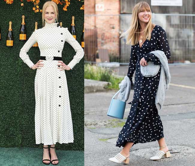 Robes chemise à pois 2018