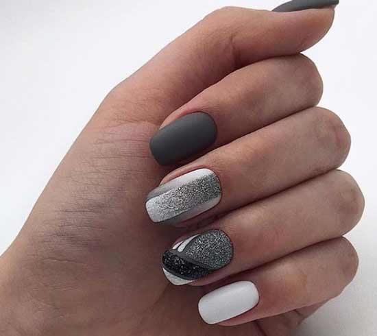 Manucure grise pour l'automne