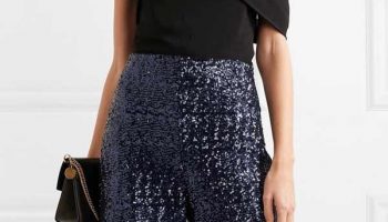 Pantalon noir brillant