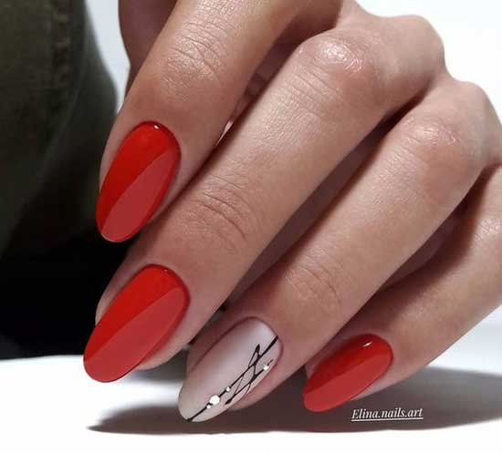 Nuances rouges à la mode de la manucure 2019