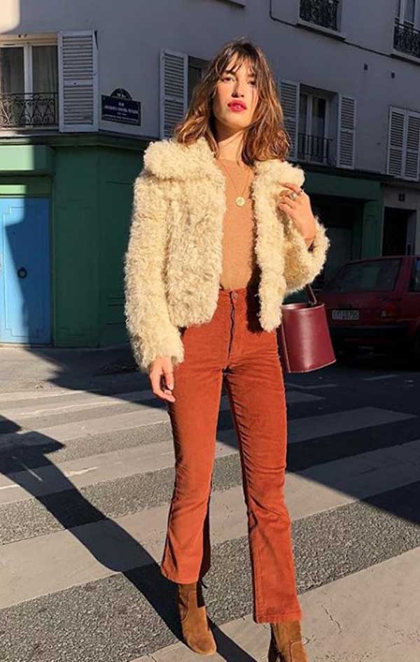 Velours côtelé - texture à la mode 2019
