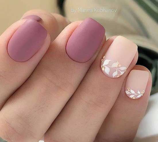 Teinte pastel mate en manucure 2019-2020