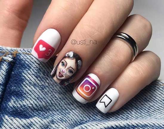 Ongles à la mode 2019-2020 design dessinés à la main