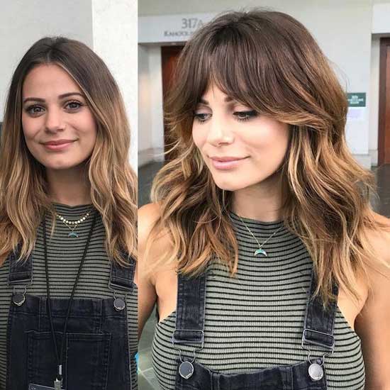 Coupe de cheveux à la mode avec et sans frange