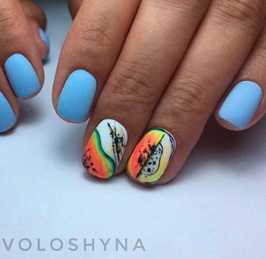Nail art corail