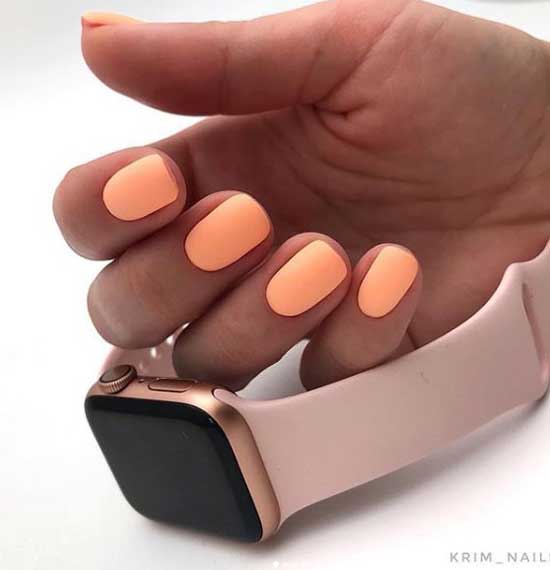Manucure corail mat 2019
