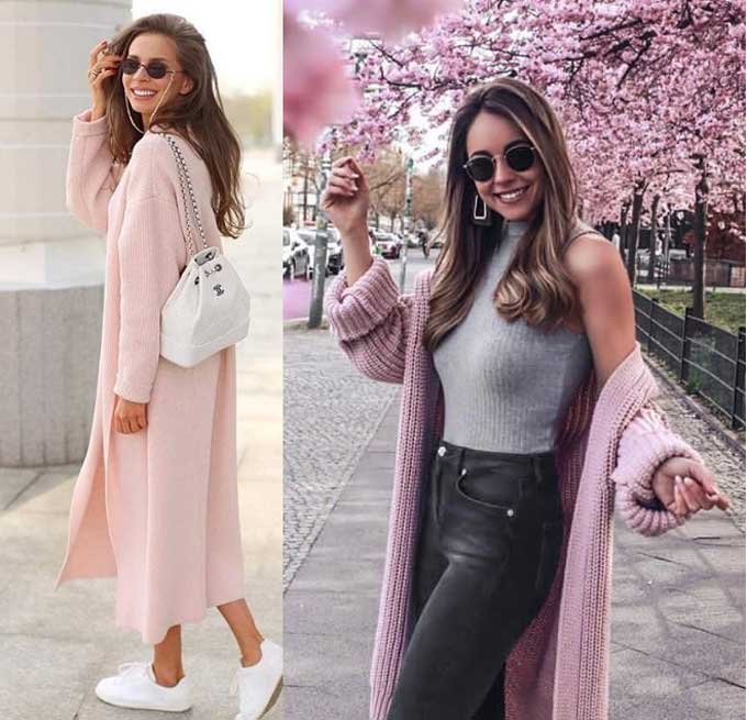 Looks de cardigans tricotés et crochetés à la mode