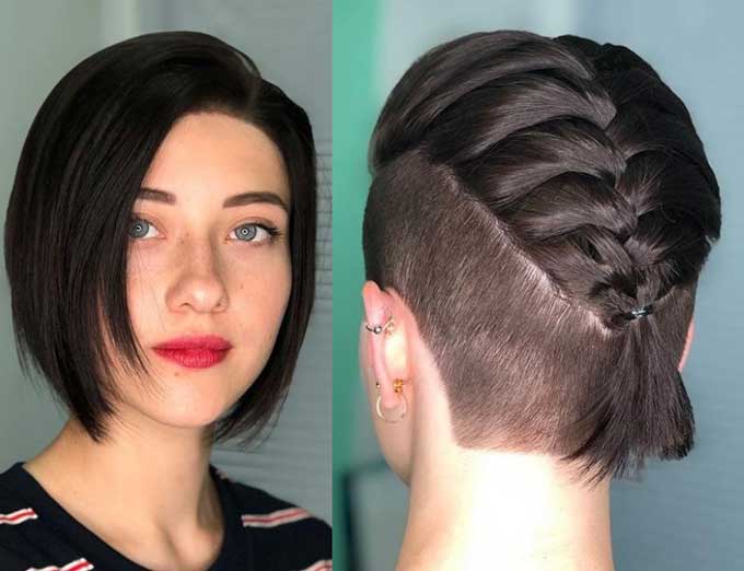 Whisky rasé fille - coupe de cheveux bob-bob