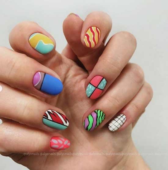 Ongles abstraits originaux