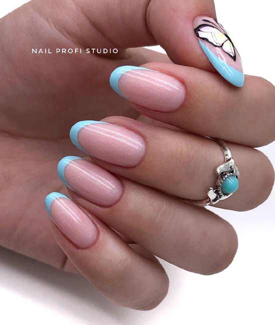 Manucure bleue