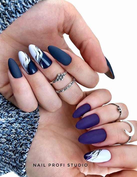 Photo couleur bleu manucure