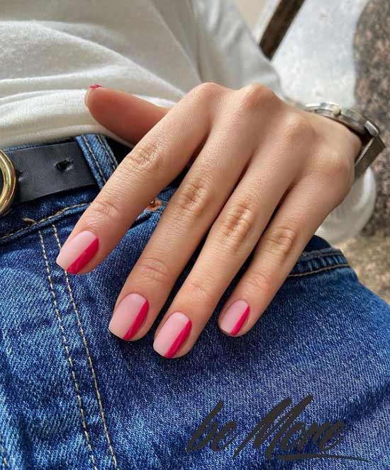 Manucure rose bordeaux