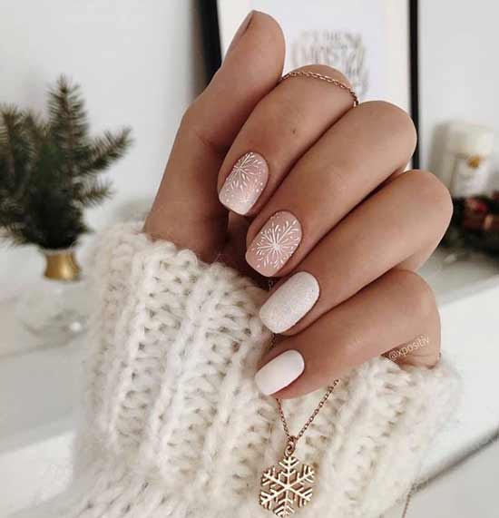 Conception à motifs d'hiver beige