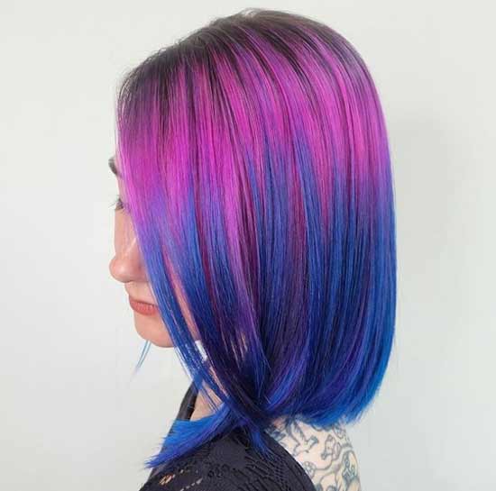 Rose et bleu