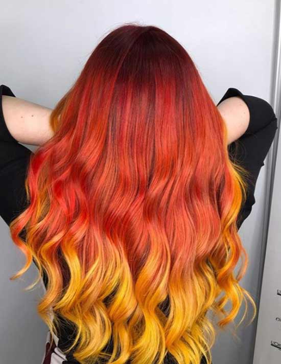 Coloration rouge-or