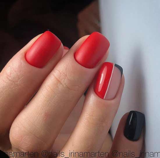 Noir-rouge mat