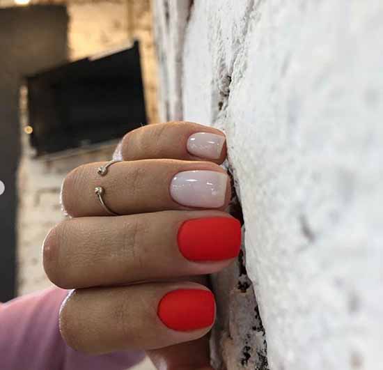 Manucure rouge pour ongles courts: nouveautés sur la photo, idées de mode