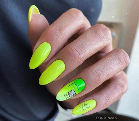 Néon en vert citron