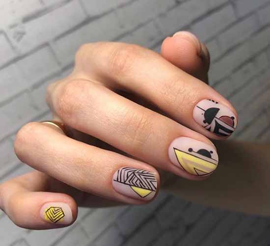 Design pour les ongles courts 2021: nouvelle manucure, idées de photo