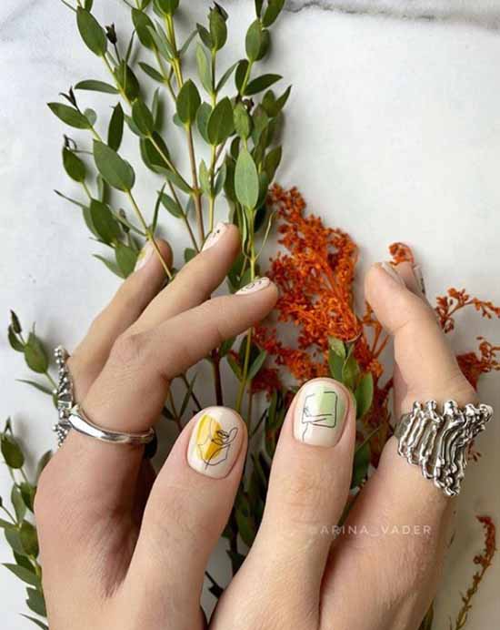 Design pour les ongles courts 2021: nouvelle manucure, idées de photo