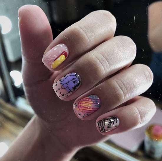 Design pour les ongles courts 2021: nouvelle manucure, idées de photo