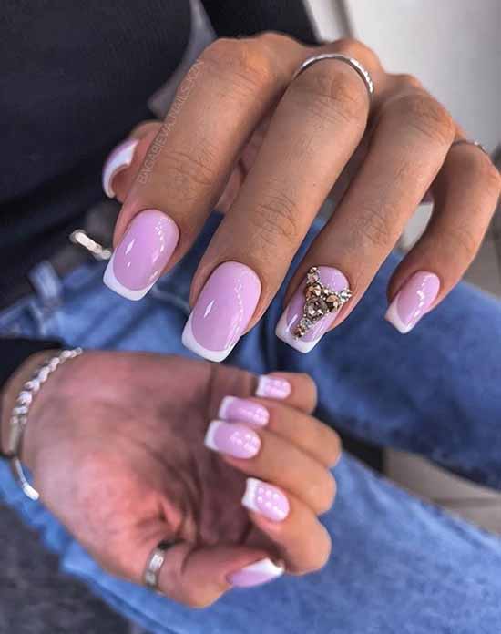 Manucure française avec vernis gel