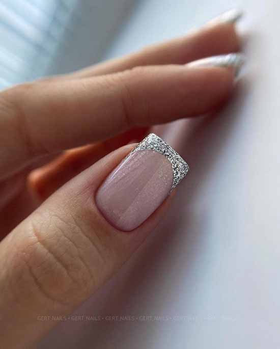 French with sparkles: 100 photos de manucure, les idées les plus récentes