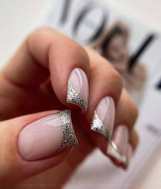 French with sparkles: 100 photos de manucure, les idées les plus récentes