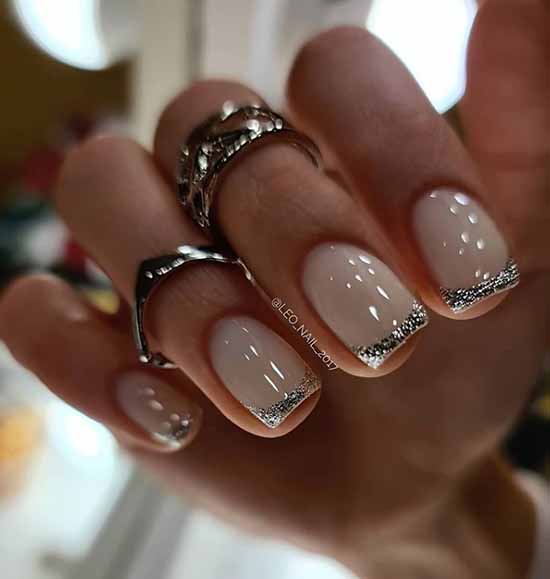 French with sparkles: 100 photos de manucure, les idées les plus récentes