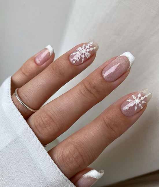 Blanc français avec des paillettes pour la nouvelle année