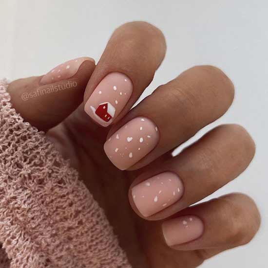 Dessin du nouvel an sur un ongle
