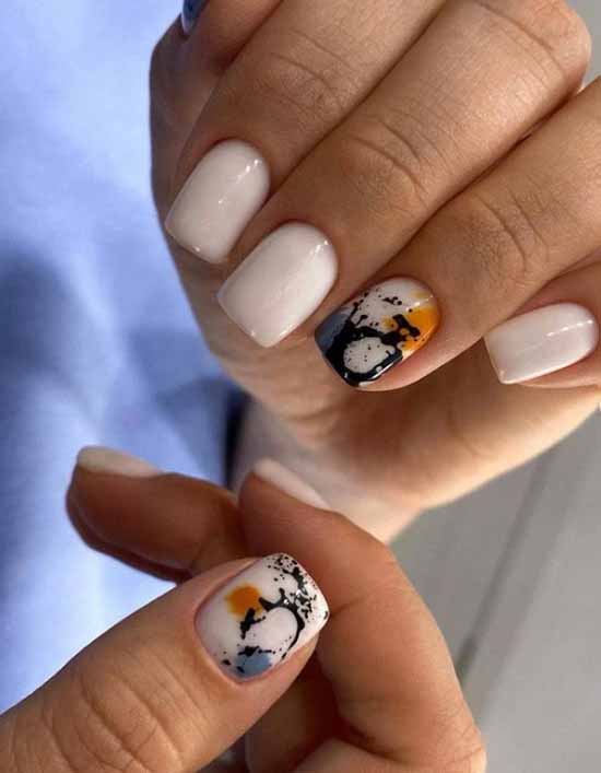 Manucure avec un design sur un ongle: nouveaux articles sur la photo