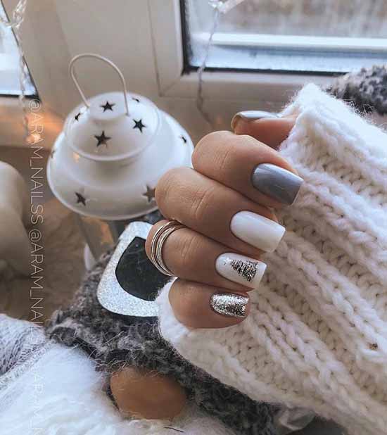 Manucure avec un design sur un ongle: nouveaux articles sur la photo