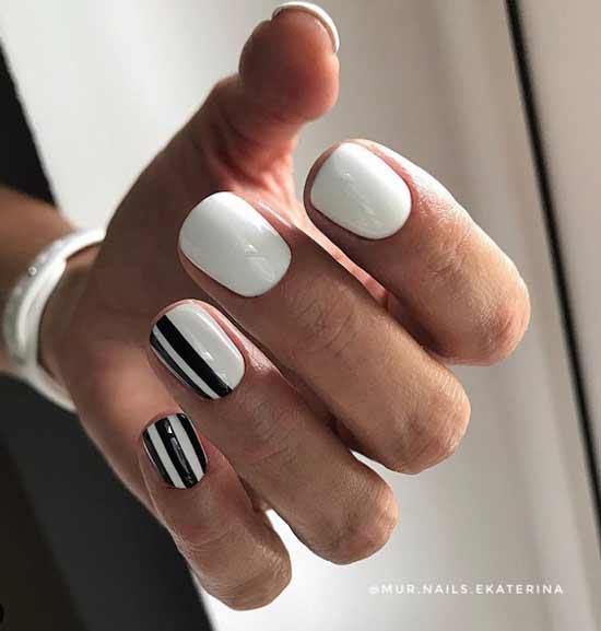 Manucure noir et blanc