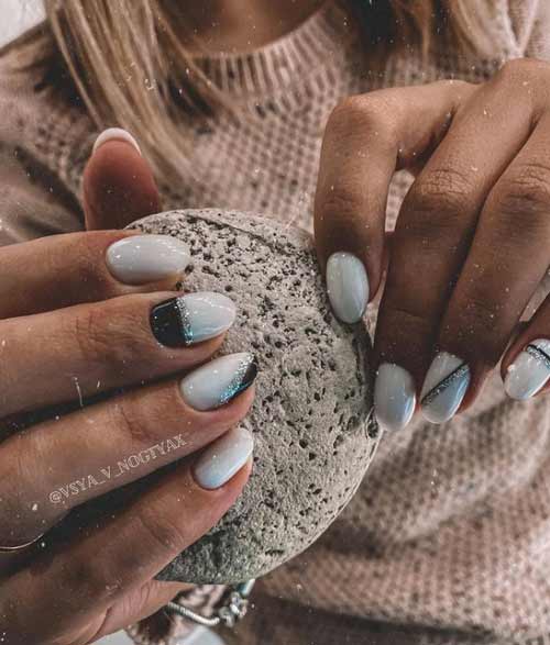 Noir et blanc avec des paillettes