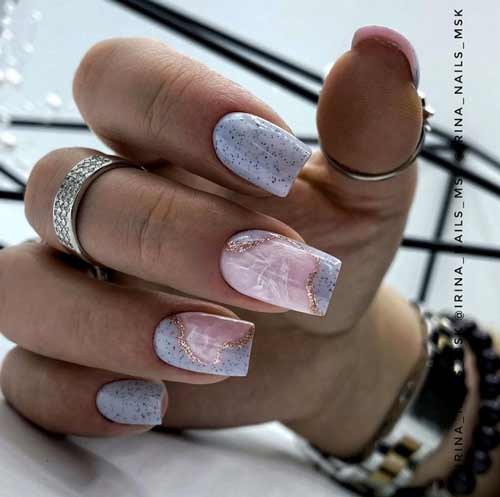 Belle conception de marbre de manucure