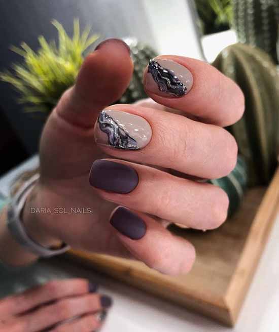 Manucure en marbre 2021: le plus beau design, photo