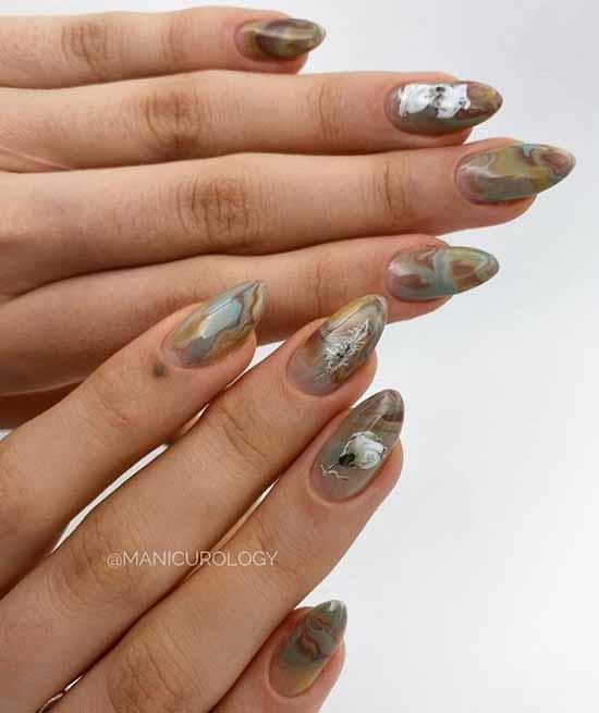 Manucure en marbre 2021: le plus beau design, photo