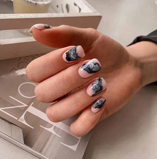 Manucure en marbre 2021: le plus beau design, photo